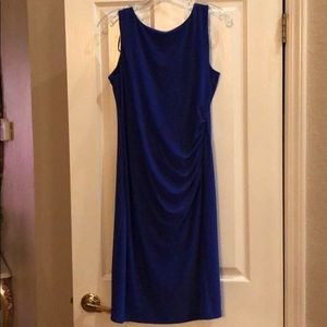 Royal blue midi dress